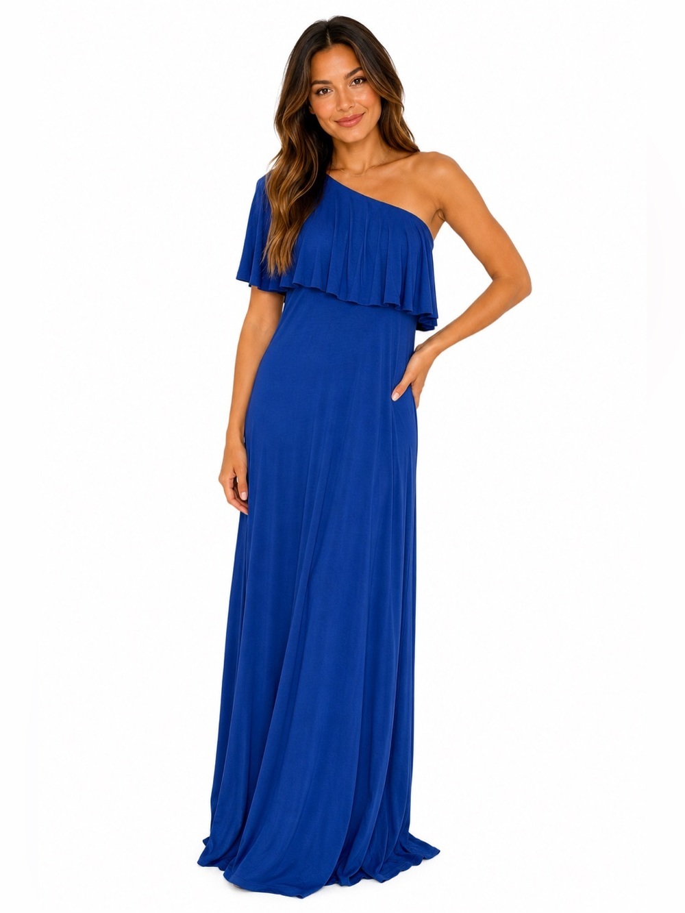 💚2 for $60- Rachel Pally Carlita One-Shoulder Maxi Dress Blue Modal Blend XS